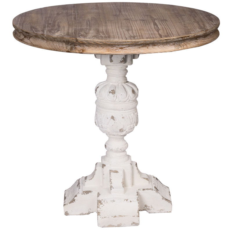 Ophelia Co Birdwell Solid Wood Tray Top Pedestal End Table