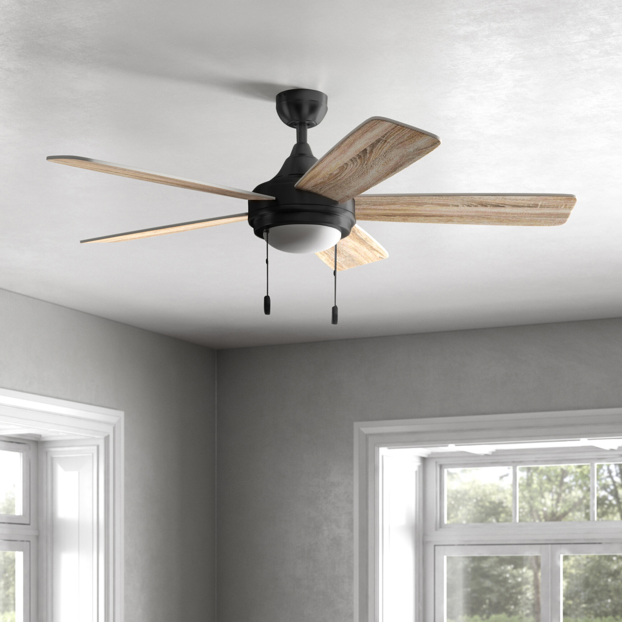 Breakwater Bay Pippin Led Standard Ceiling Fan With Pull Chain And Light Kit Included Reviews Wayfair