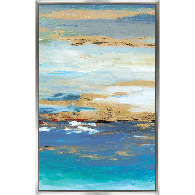 Highland Dunes Sea Mystery Panel Ii Framed Acrylic Painting