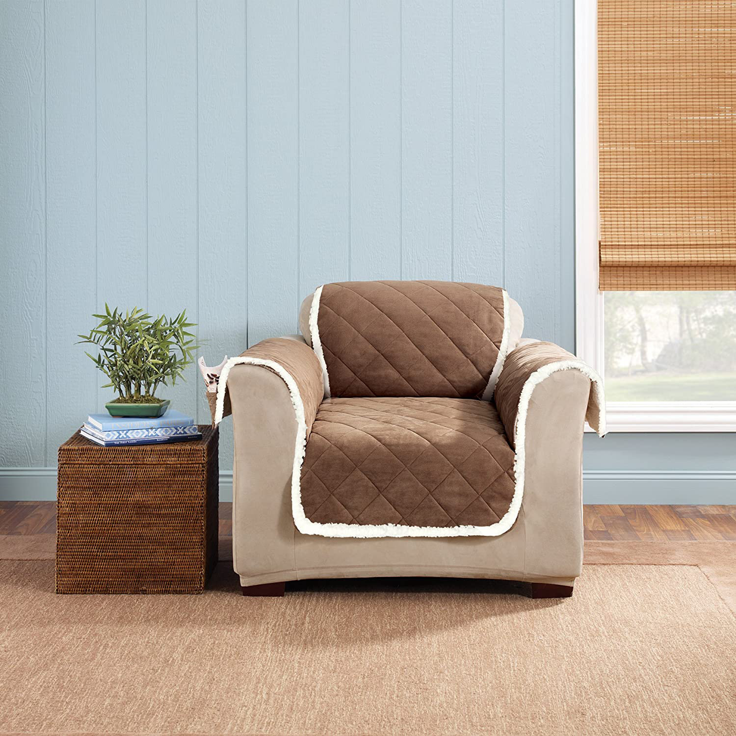 Sure Fit Box Cushion Recliner Slipcover Reviews Wayfair