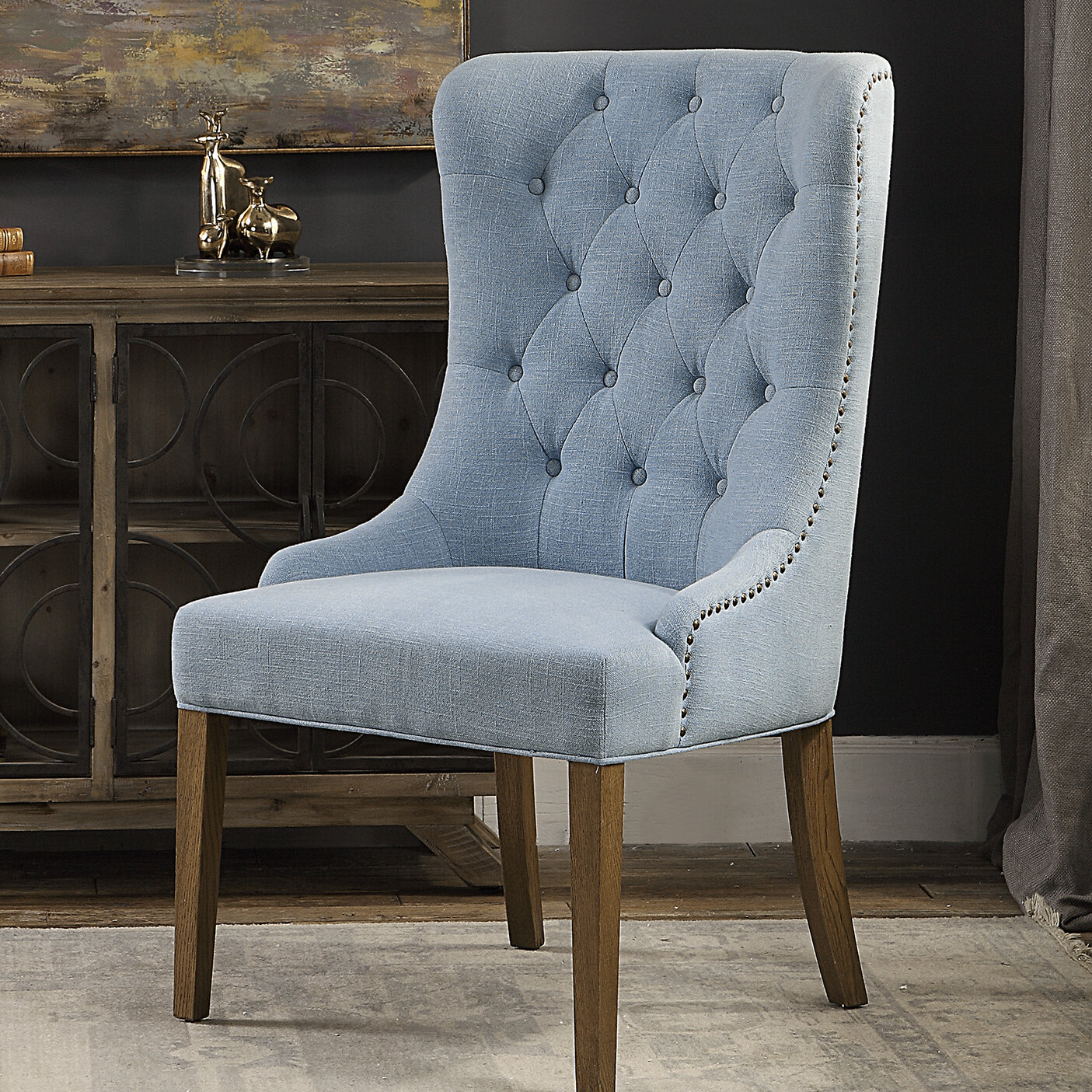 statement wingback chair