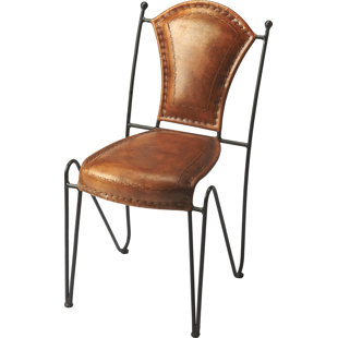 Galesburg Genuine Leather Upholstered Dining Chair by Red Barrel Studio 2019 Coupon