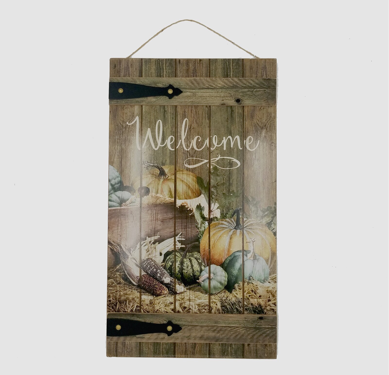 Thanksgiving Wall Art - Fall Harvest Welcome Wooden Sign Wall Décor