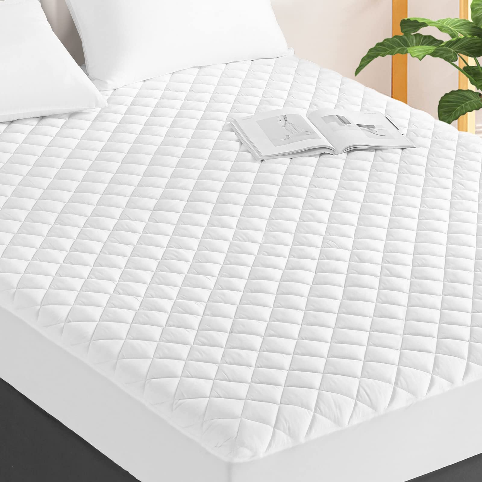 KING SIZE EXTRA DEEP ANTI ALLERGY QUILTED MATTRESS PROTECTOR FITTED BED COVER 