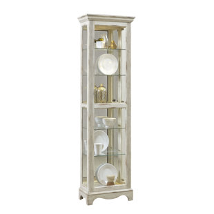 Biali Lighted Corner Curio Cabinet Joss Main