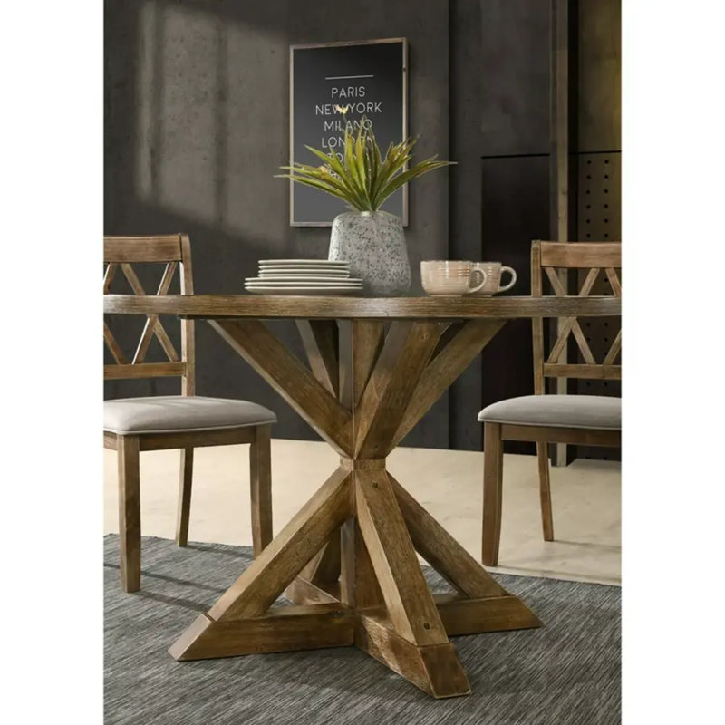 Ebbert 48'' Trestle Dining Table Color: Natural Ash