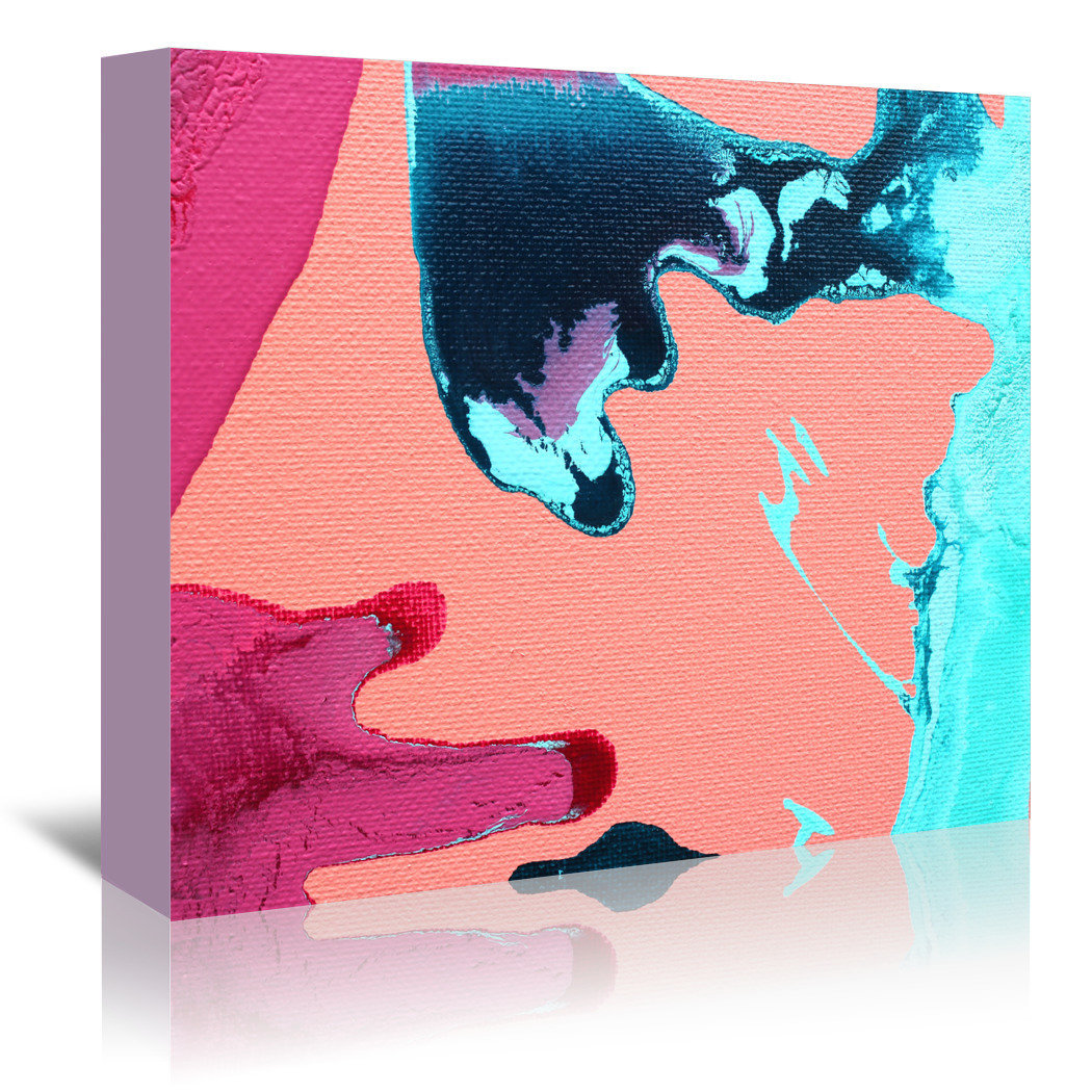 Wrought Studio Peach And Painting Print On Wrapped Canvas Wayfair