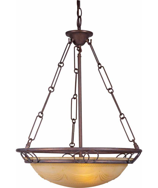 Volume Lighting Kuta 3 Light Unique Statement Bowl Pendant Wayfair