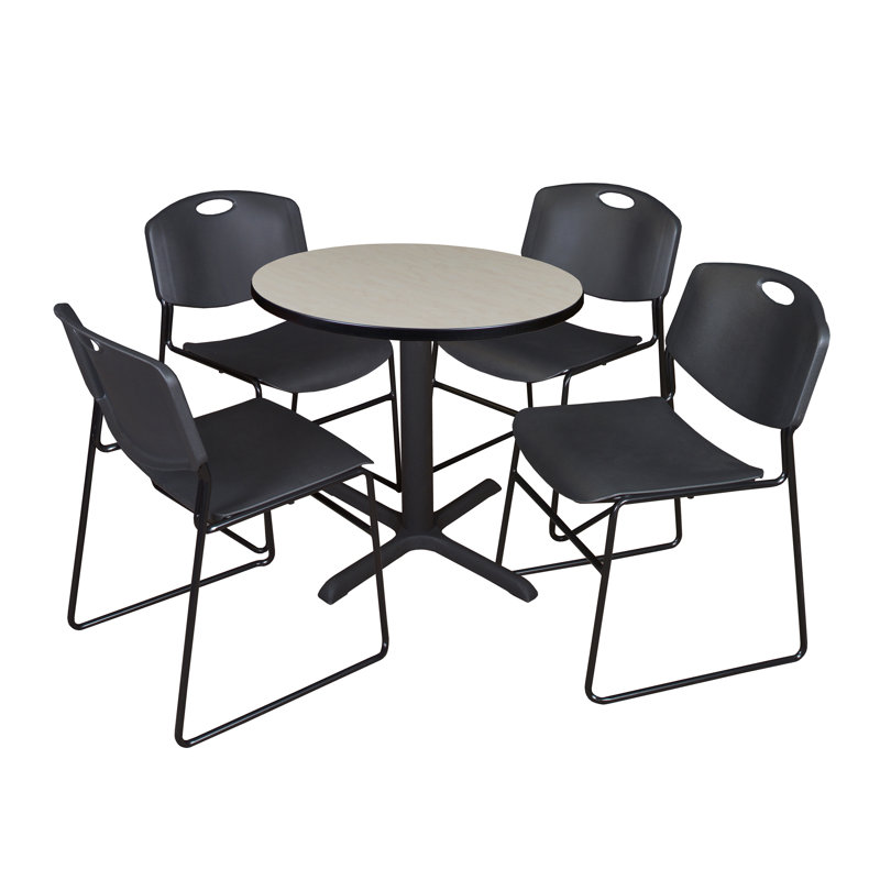Symple Stuff Hendrix 5 Piece 30" Round Breakroom Table and ...