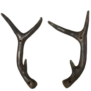 Weekend Retreat 2-Piece Antler Wall Mounted Towel Hook (Set of 2)