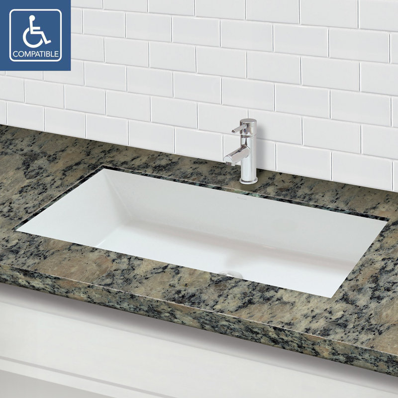 Decolav Sacha Solid Surface Plastic Rectangular Undermount Bathroom Sacha Solid Surface Plastic Rectangular Undermount Bathroom Sink With Overflow
