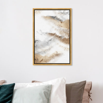 Abstract Brianna Majestic Brush Strokes - Graphic Art Print on Canvas