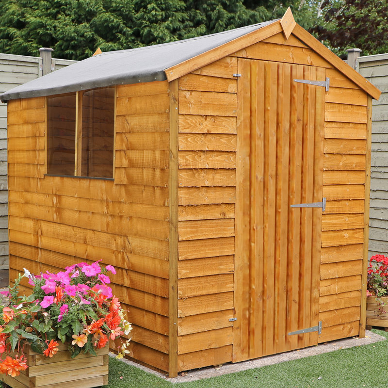 WFX Utility 6 Ft. W x 8 Ft. D Solid wood Garden Shed ...