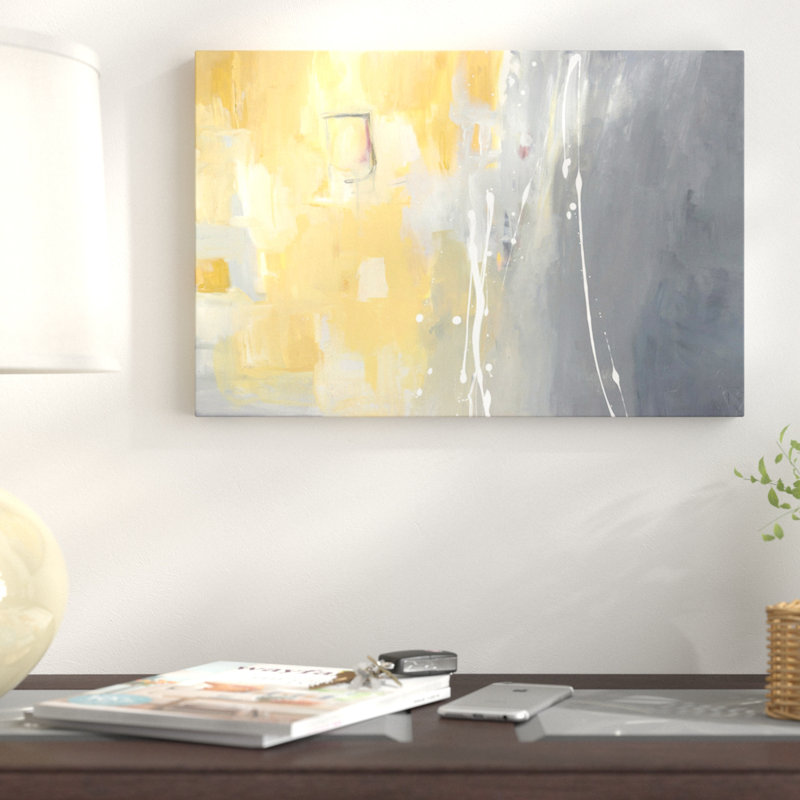 East Urban Home 50 Shades Of Gray And Yellow Painting Print On