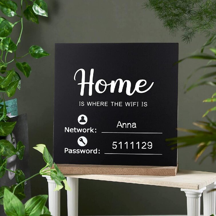 Wood WiFi Password Sign Hanging Board Hanging Chalkboard for Store Decoration