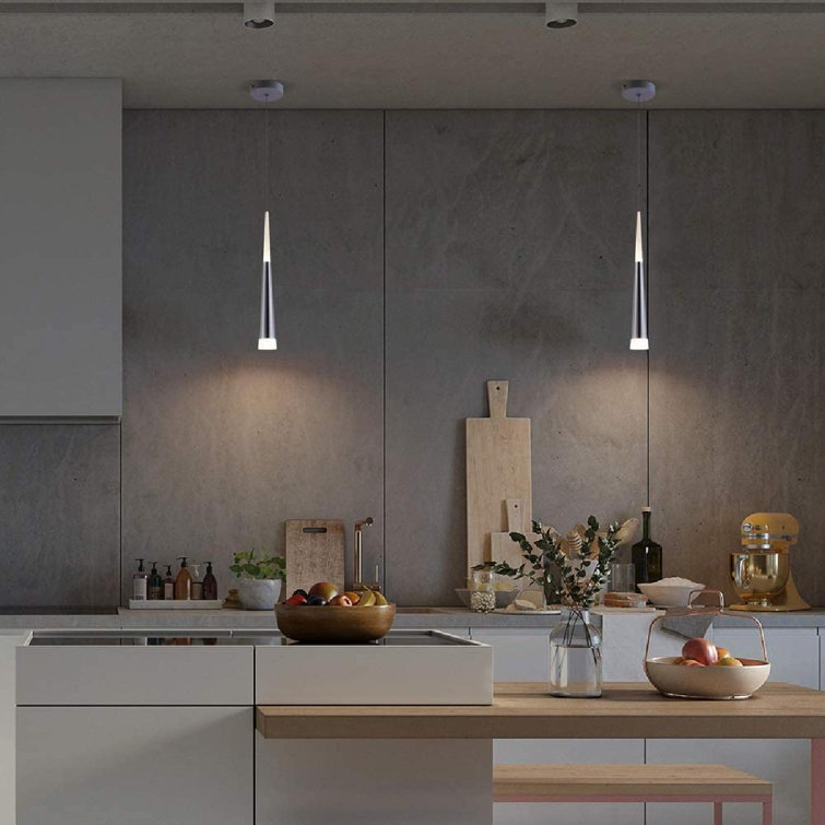 Modern Mini Island Pendant Light With Acrylic Shade LED Cone Contemporary  Pendant Lighting For Kitchen Island Dining Room Living Room