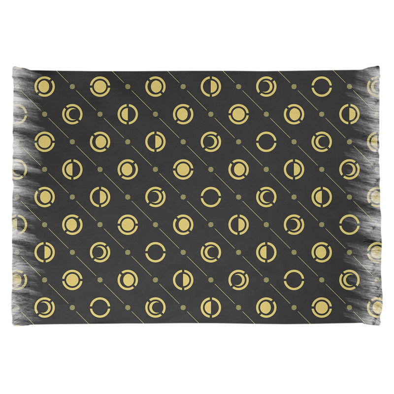East Urban Home Moon Phases Black Yellow Area Rug Wayfair