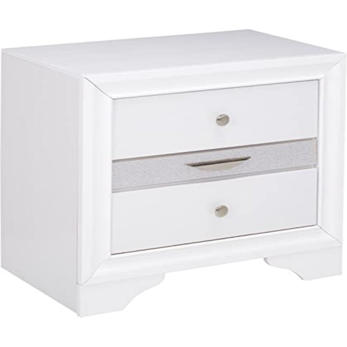 Rosdorf Park Janeen 3 - Drawer Nightstand in White