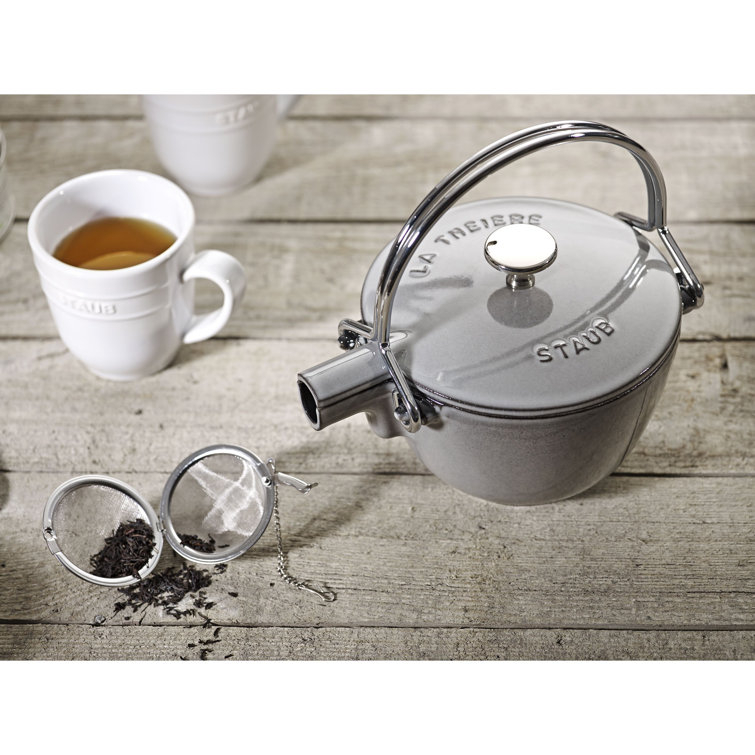 Staub Cast Iron 1.22-qt Round Tea Kettle