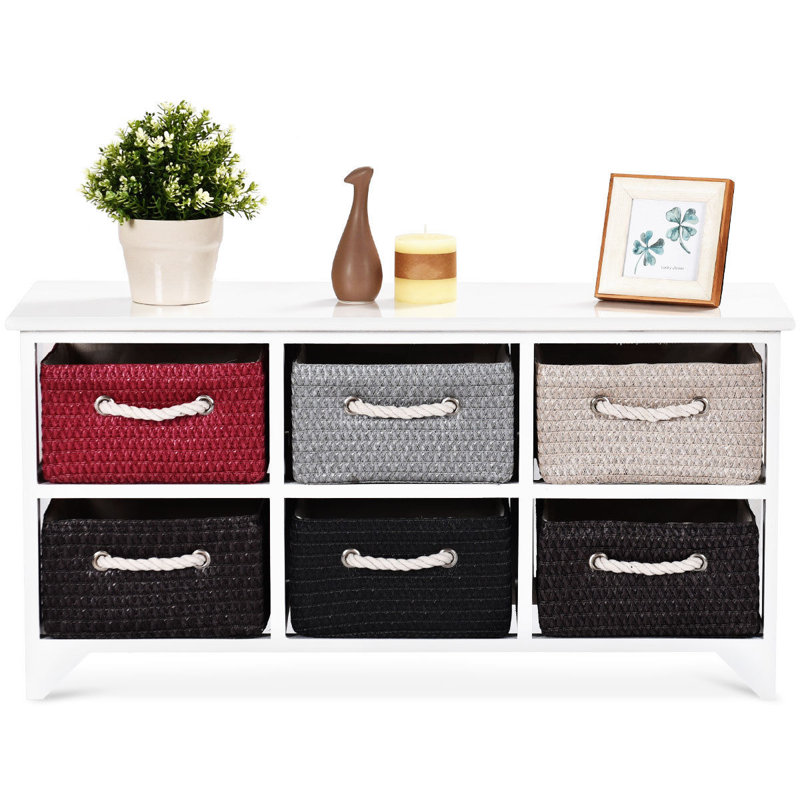 Breakwater Bay Maplesville Wicker Basket 6 Drawer Accent Chest