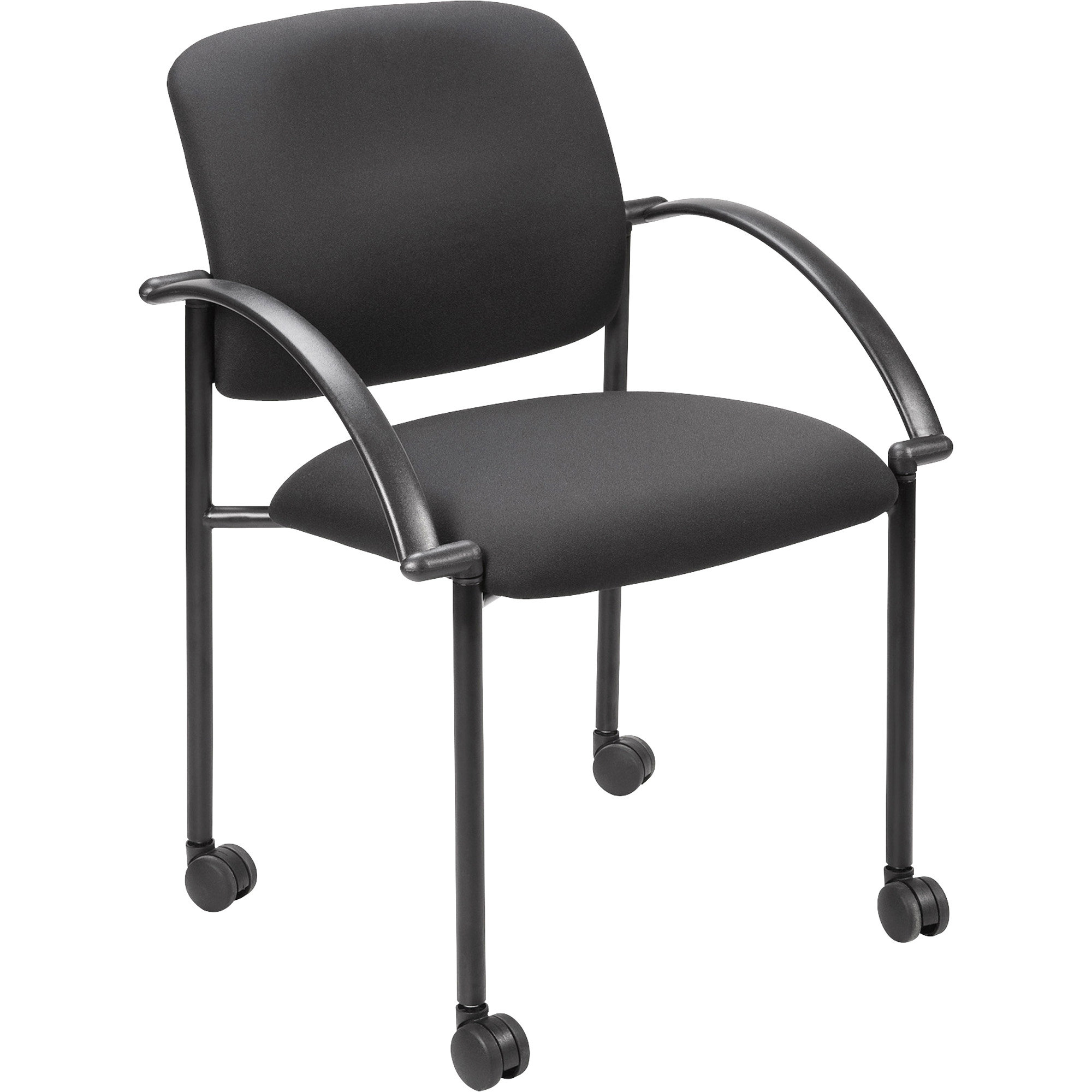 Lorell 24" W Stackable Fabric Seat Waiting Room Chair with Metal Frame