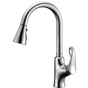 Single Handle Deck Mount Kitchen Faucet with Pull-Out Spray
