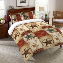 BEAUTIFUL BLUE BROWN TEAL COWBOY WESTERN SOUTHWEST COUNTRY HORSE CABIN QUILT SET 