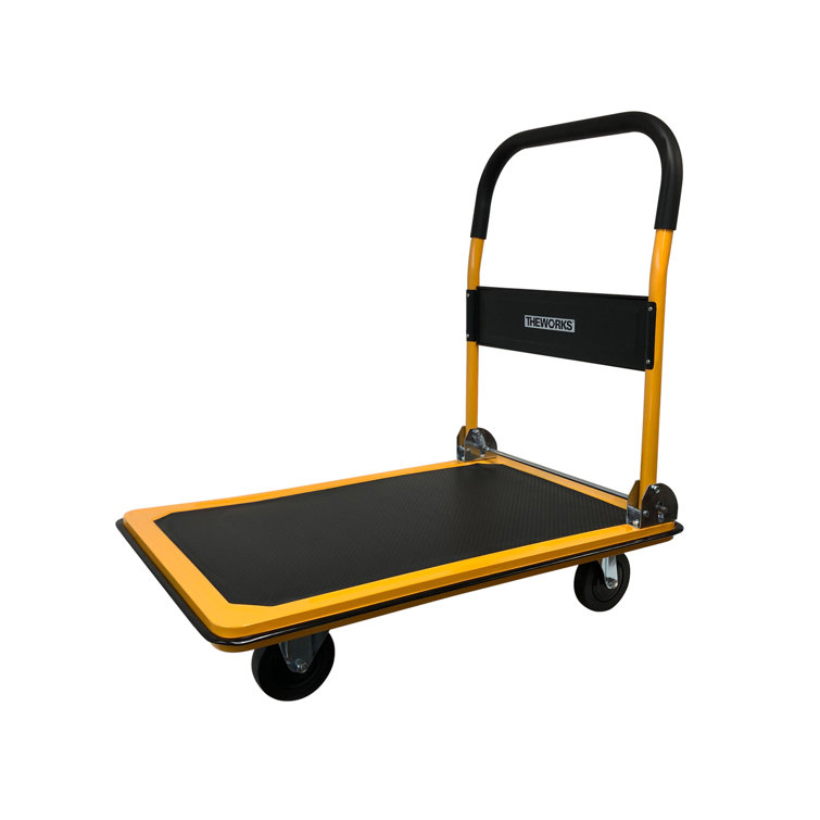 Collapsible Push Truck,Suitable for Luggage Travel Moving and Office Use Will 660 Lb Rolling Storage Dolly,Folding Platform Hand Cart,Black Color 87×57×90 cm Collapsible Push Truck,Suitable for Luggage Travel Moving and Office Use Will 660 Lb Rolling Storage Dolly,Folding Platform Hand Cart,Black Color 87×57×90 cm