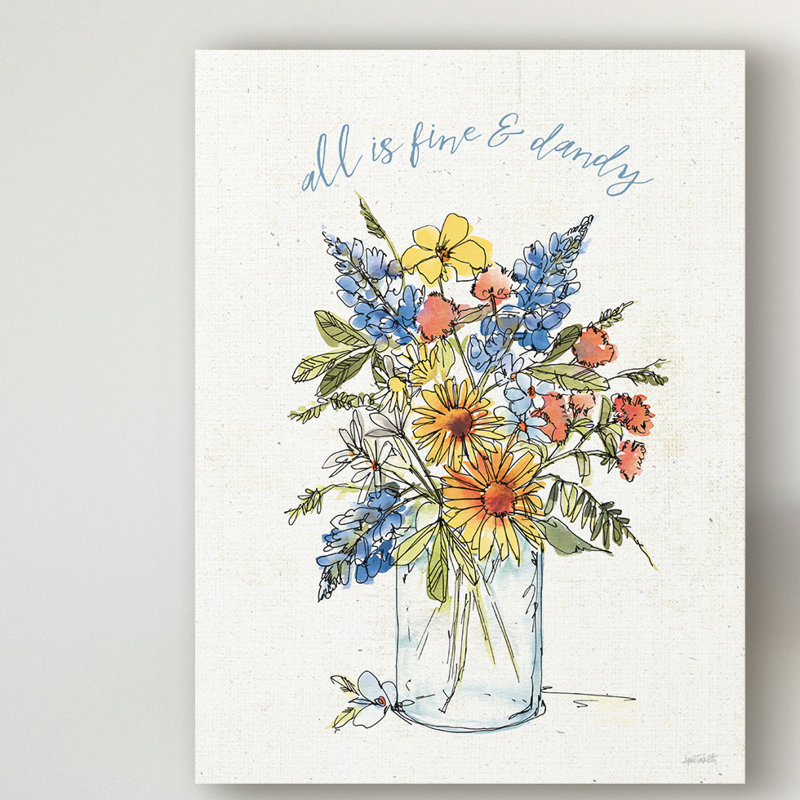 East Urban Home Texas Bluebonnet Ii Watercolor Painting Print On