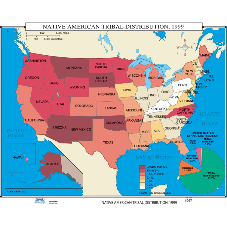 Map Of Native Nations Universal Map U.s. History Wall Maps - Native American Tribal Distribution  | Wayfair