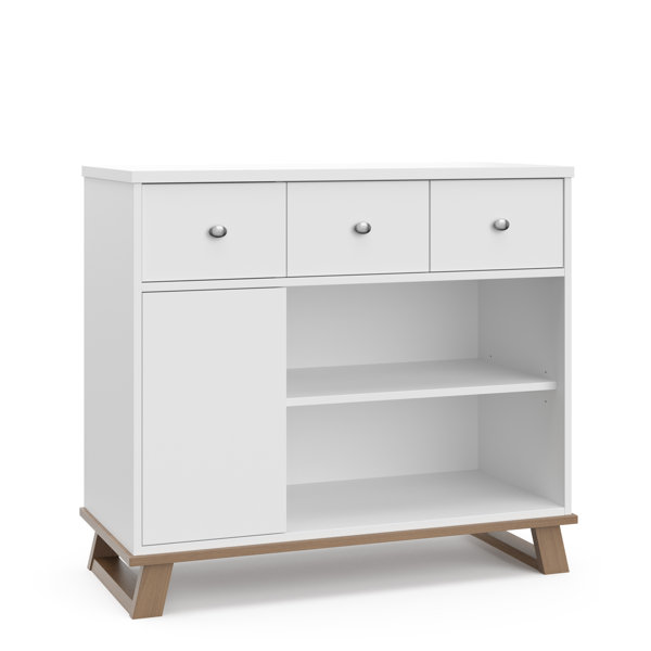 modern white changing table