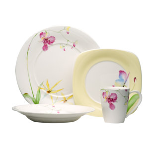 Leilani 16 Piece Dinnerware Set, Service for 4