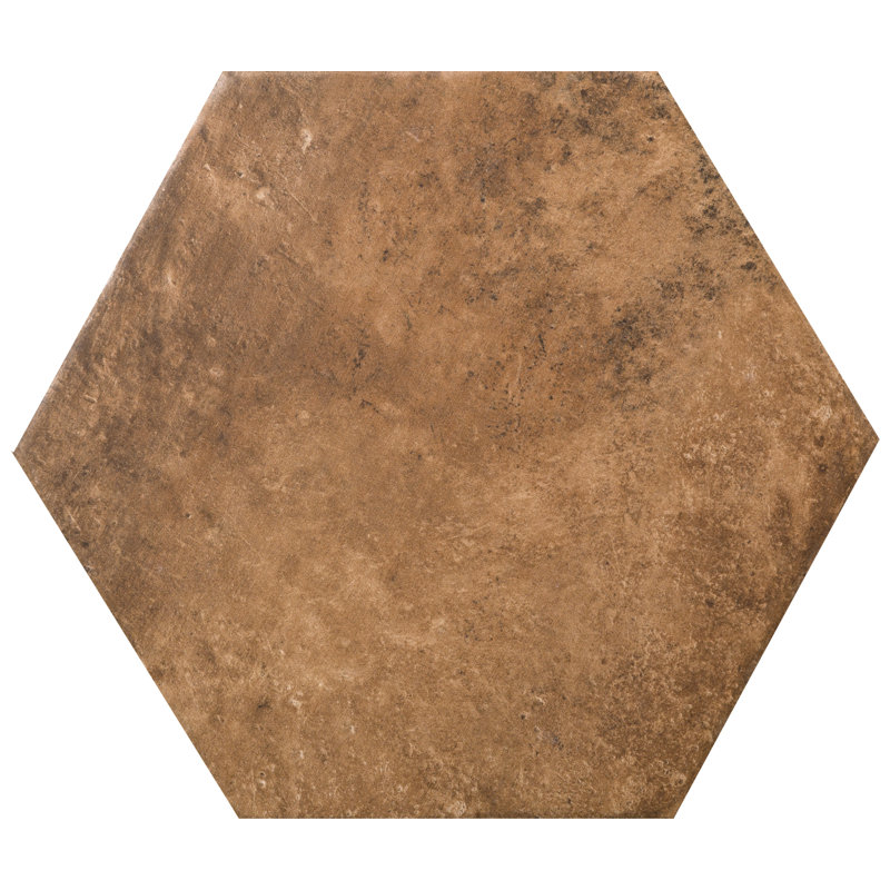 Newberry Hexagon 10" x 11" Porcelain Field Tile in Cotto