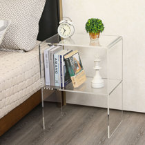 hugette sled end table with storage