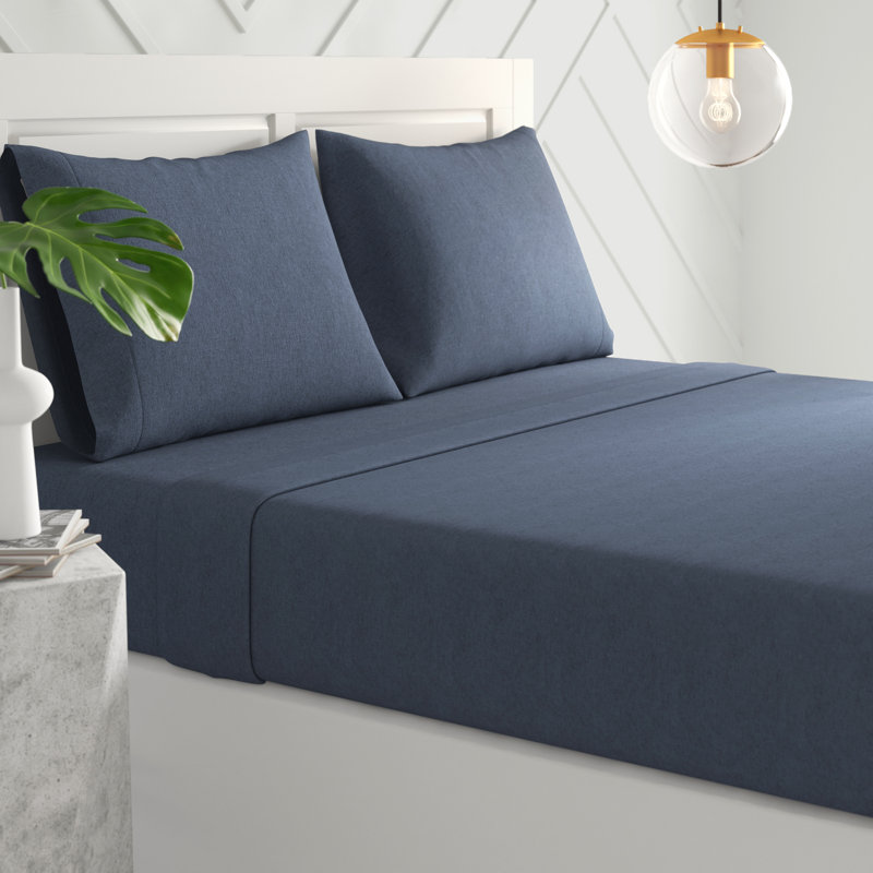 Mercury Row Darrington Extra Soft Solid Color Jersey Knit Sheet Set Mercury Row Darrington Extra Soft Solid Color Jersey Knit Sheet Set Reviews Wayfair