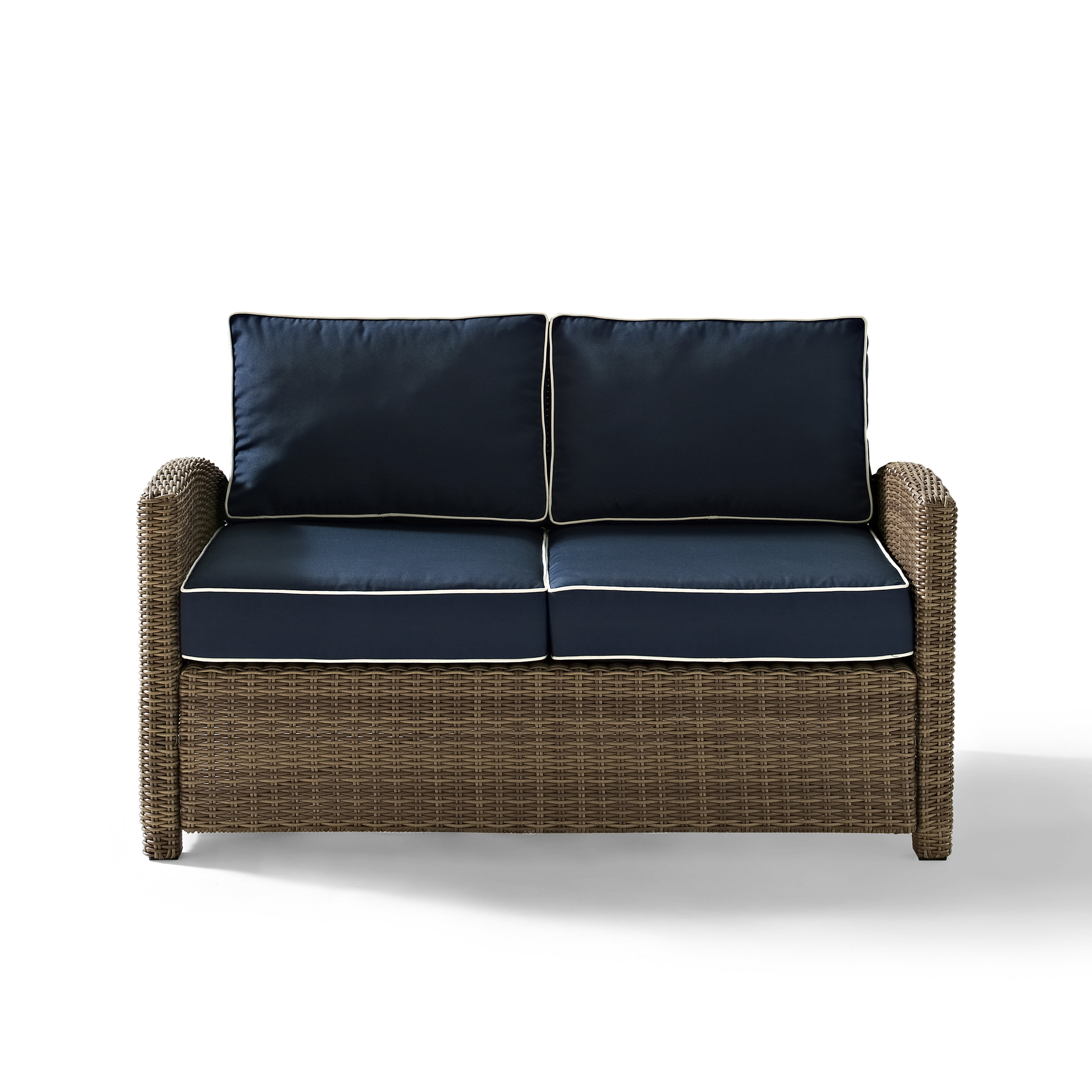 karan wicker patio loveseat