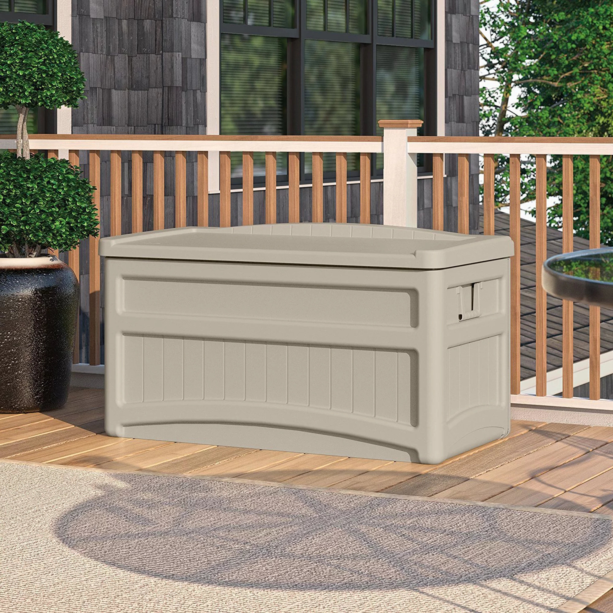 Allin furniture 73 Gallon Resin Deck Box Wayfair