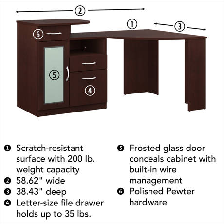 Auman Corner Writing Desk Auman Corner Writing Desk