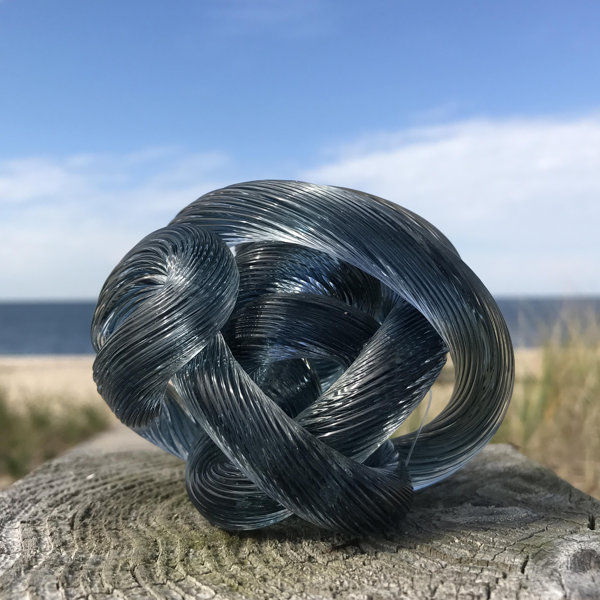 Breakwater Bay Ledbetter Infinity Knot Art Glass Table Top ...