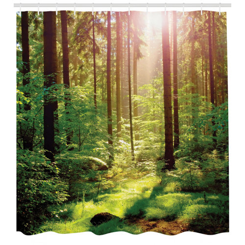 forest shower curtain