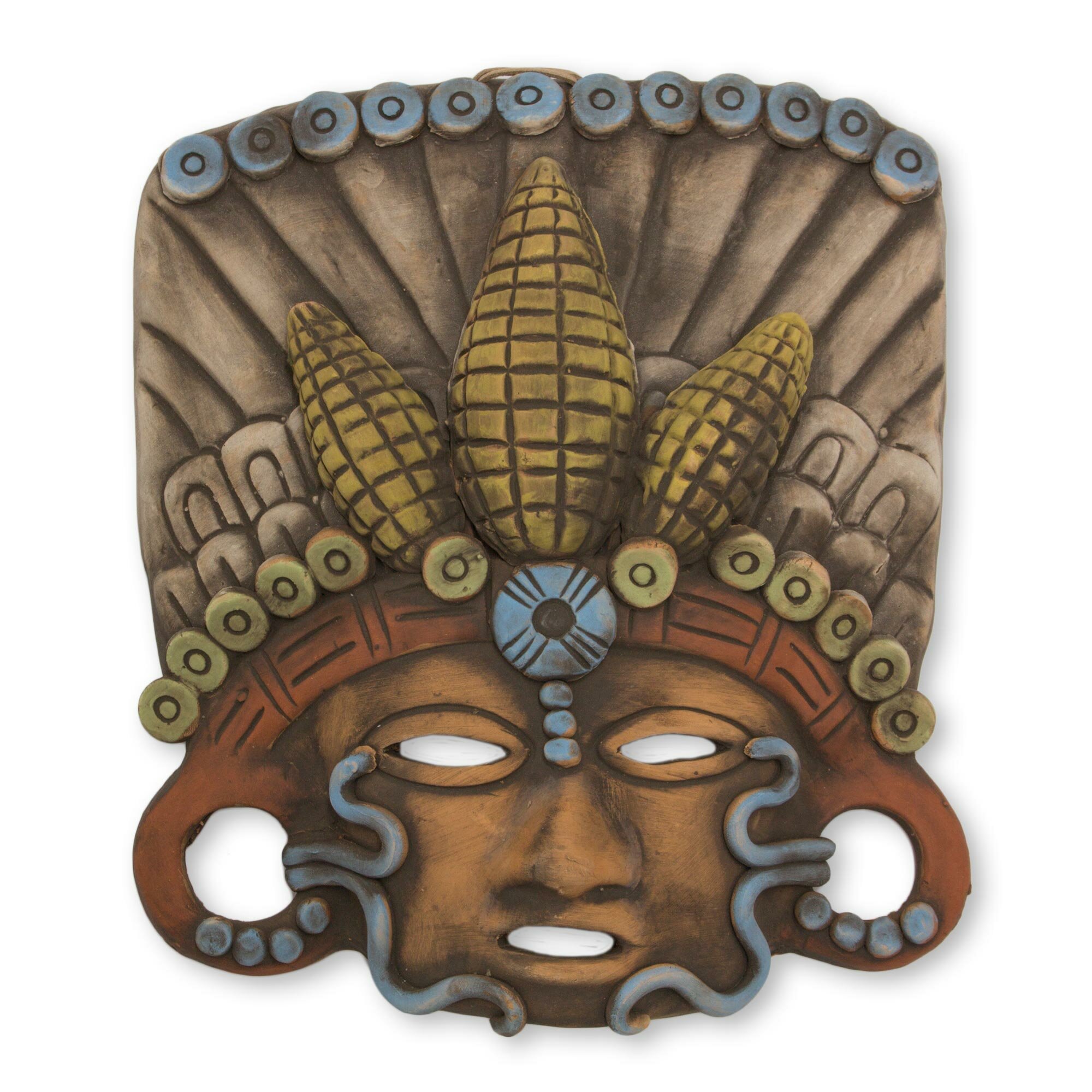 World Menagerie Pre Hispanic Signed Ceramic Mask Wall Decor Wayfair