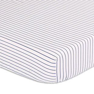 black and white striped crib sheet