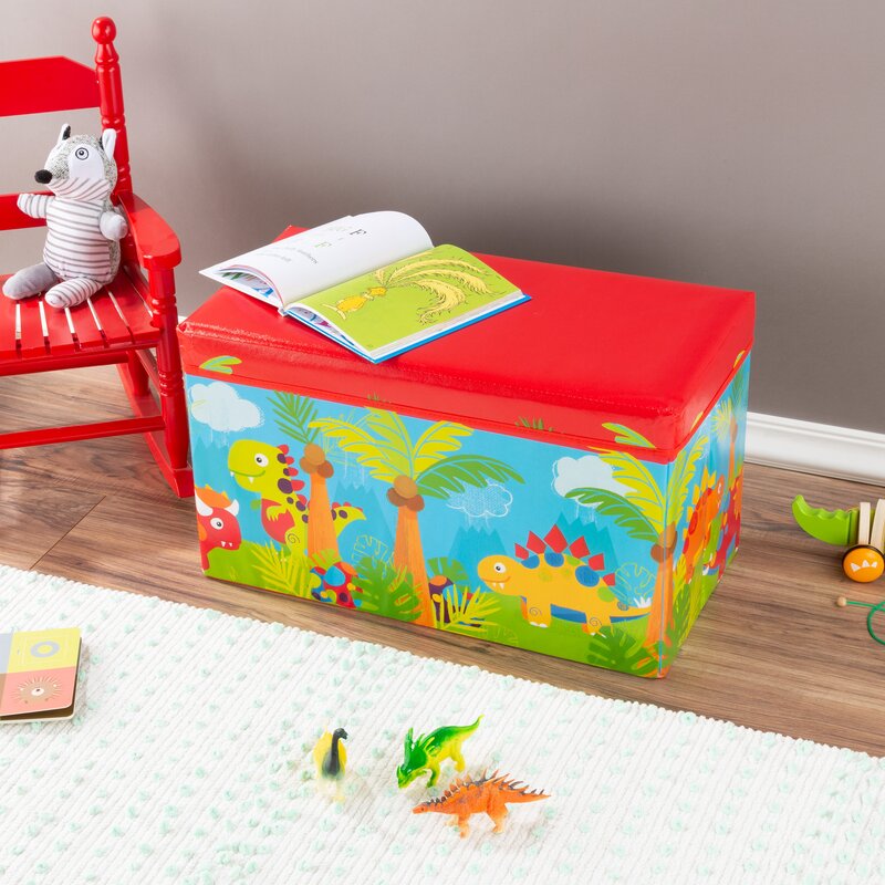 dinosaur wooden toy box