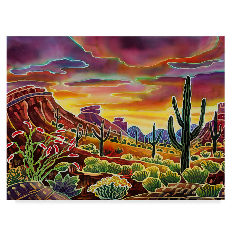 Trademark Art Sonoran Desert Glow Acrylic Painting Print On