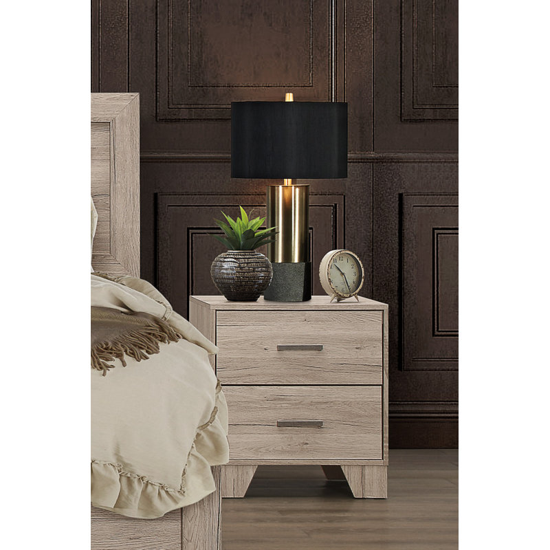 Wrought Studio Hillsg 2 Drawer Nightstand In Light Oak Reviews Wayfair