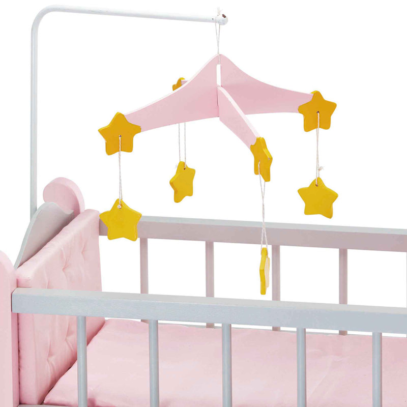 olivia's little world polka dots princess baby doll crib