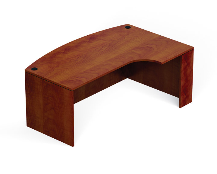 Offices To Go Superior Laminate Bow Front L Shape Desk Shell Wayfair