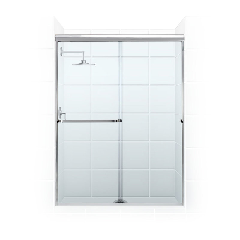 Coastal Industries Paragon Series 46 X 69 Sliding Frameless Shower Door Reviews Wayfair