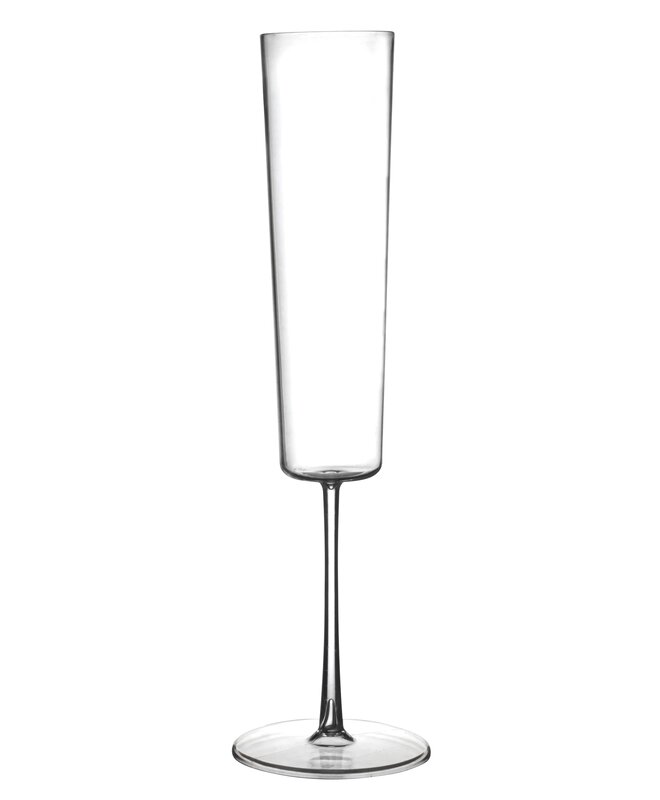 square edge champagne flutes