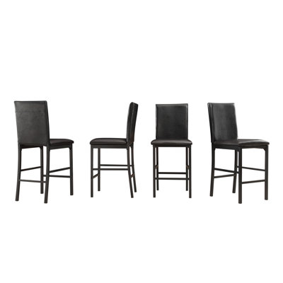 Mizell Counter Height Side Chair in Black 3 chair 